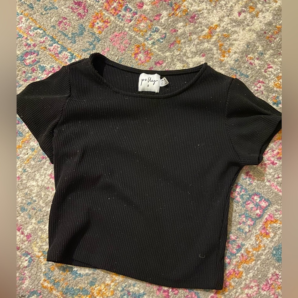 Princess Polly black crop top
